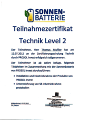 Sonnenbatterie Technik Level 2