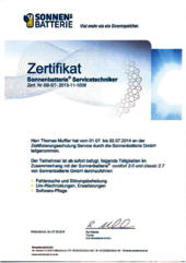 Sonnenbatterie Servicetechniker comfort 3.0/classic 2.7